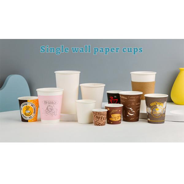 PE PLA Coated Eco Friendly Takeaway Coffee Cups Offset Printting