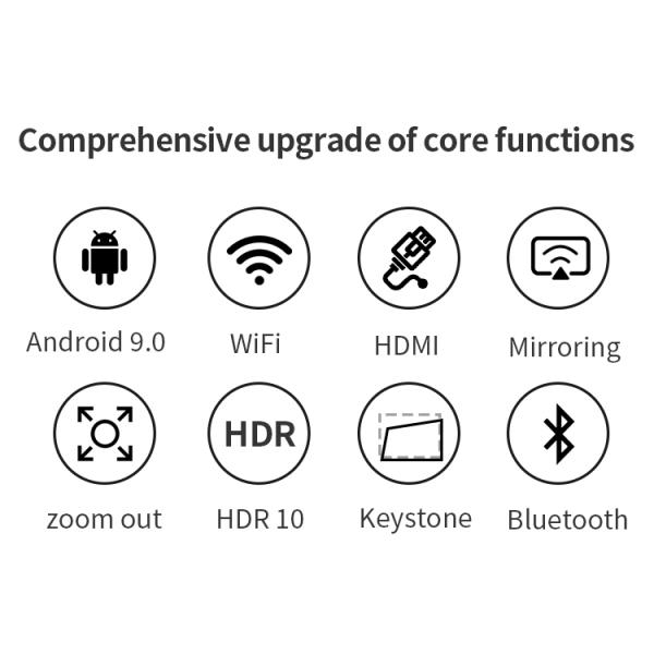 Flyin DLP Mini Smart Led Projector S90 Android Systems Battery WiFi Build In For Home Theater Use