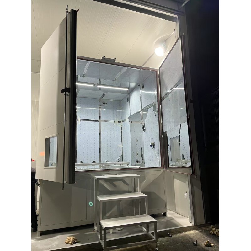 Large 3x3x3m Dust Test Chamber with IEC 60529 Compliance and Adjustable Airflow Velocity for IP5X/IP6X Testing