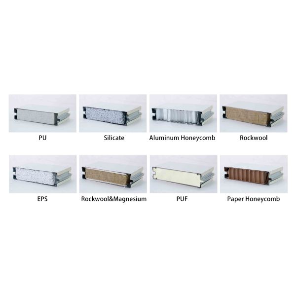 Cleanroom Project PU Polyurethane Core Magnesium Oxysulfate Insulated Sandwich Panel