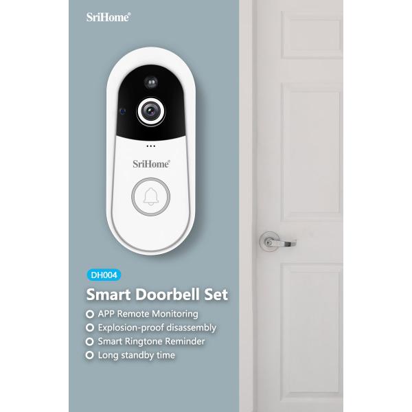 4MP Wireless Smart Ringtone Reminder PIR Remote Monitoring Doorbell Battery Surveillance Camera
