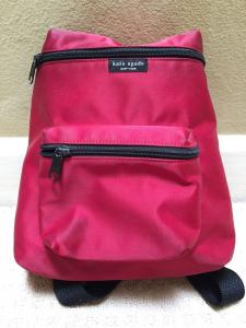 China Kate Spade Red & Black Nylon Zippered Backpack youngstown backpack  yoke backpack  zipper backpack  zion backpack  zippe on sale