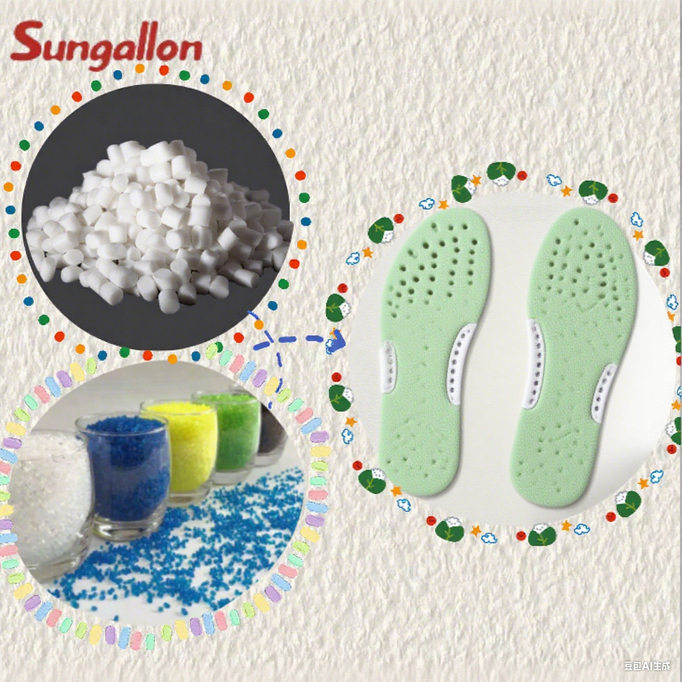Customizable TPE Thermoplastic Granules Insole Raw Material Soft Cushioning Shoe
