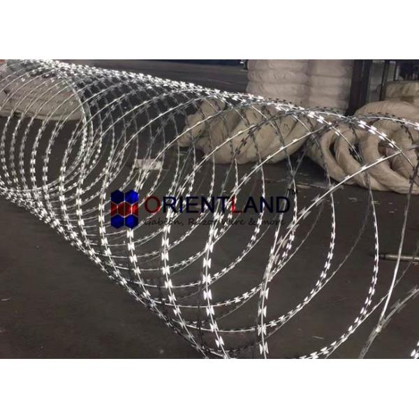 Stainless Steel Concertina Coil Fencing Security Barbed Wire 54-56loops