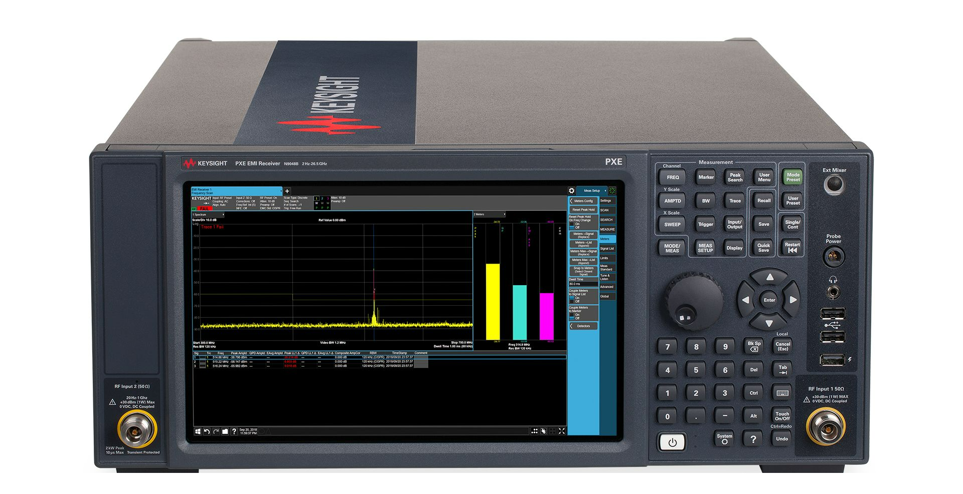 Keysight N9048B RF Spectrum Analyzer and EMI Test Receiver with 1Hz to 44GHz Frequency Range and 40 MHz Max Analysis Bandwidth