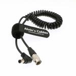 Alvin's Cables Hirose 4 Pin Male to Right Angle DC Jack for Blackmagic Sound