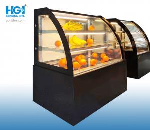 Buy cheap 47in Modern Glass Curved Glass Refrigerated Bakery Display Case Sliding Door CE product