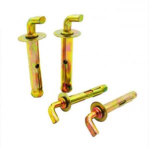 Buy cheap Expansion Sleeve Anchor Half Threaded Open Shield Hooks For Water Heaters Yellow Zinc Color product
