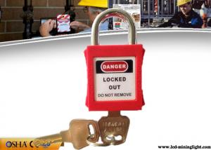 25mm Hardened Short Steel Shackle Colourful Safety Lockout Padlocks