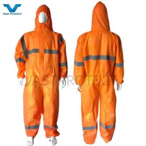 Buy cheap Australia Market PPE SMS Disposable Coveralls Orange Protective Clothing Customization product