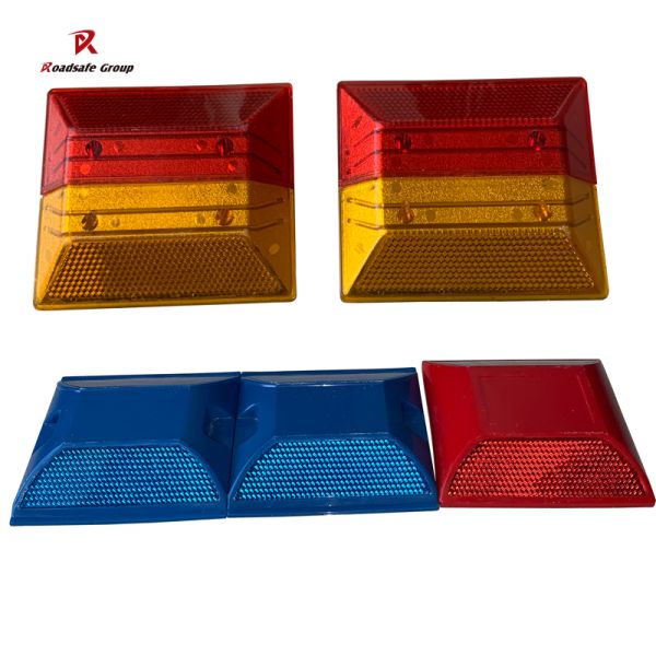 ROADSAFE 100*100*20mm PMMA Reflective Sand Filled Road Stud Pavement Marker for Traffic Safety