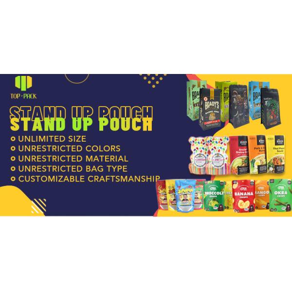 Supplier Custom Printed Good Sealing Heatproof Matt Surface Stand up Bag with Easy Tear Zipper