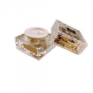 Buy cheap 30g 50g Acrylic Gold Cream Jar for Skincare Cream Plastic Jar Eco-friendly and Design product