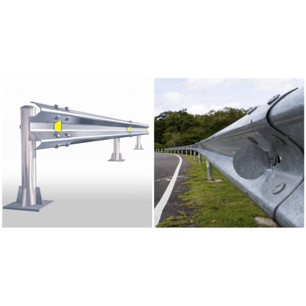 3 Wave Highway Guardrail Roll Forming Machine for Making Steel Highway Crash Barrier Profile with Hydraulic Cutting
