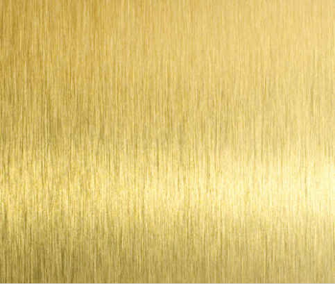 Golden Yellow Colored Stainless Steel Sheets Vacuum Plating HL Surface