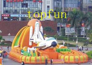 China Big PVC Tarpaulin Plane Model Inflatable Fun City Kids Water Parks Custom on sale