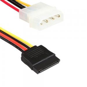 China Male Female Y SATA Hard Drive Cable Splitter Molex 4 Pin Durable on sale
