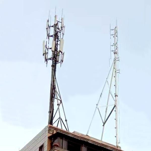 40m High Mast Guyed Wire Self Supporting Lattice Tower Galvanized Steel