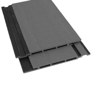 Fireproof Slatted WPC Outdoor Wall Cladding Panel Recycled Wood Plastic Composite