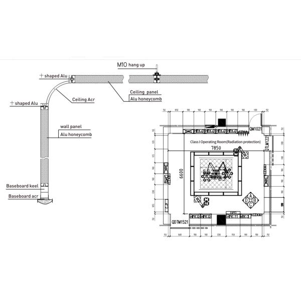 Yaning One-Stop Service Hospital PVC Modular Operation Theatre Wall Panel Boards Modular Surgical Procedure Operating Room