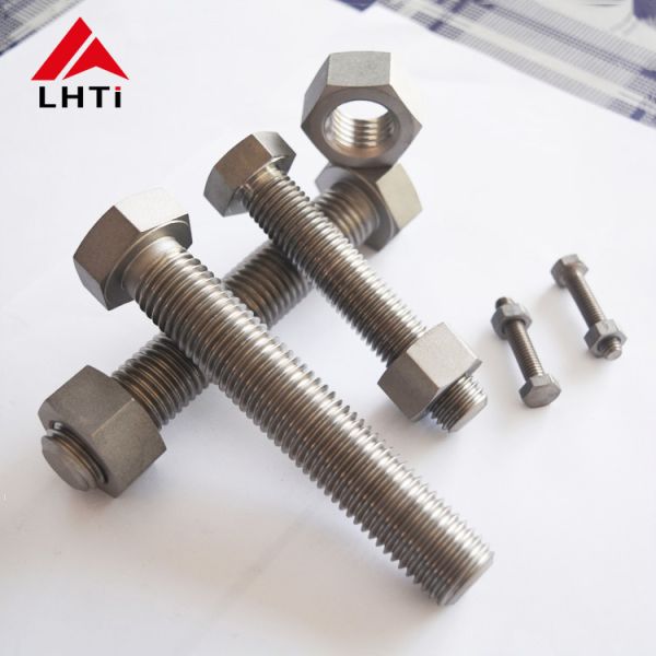 DIN 933 M14 Gr2 Hex Head Titanium Bolts Nuts CNC Machined