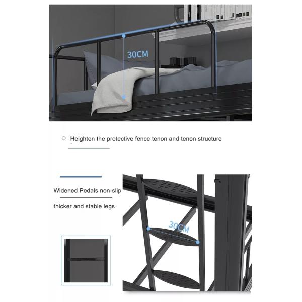 Knock Down Length 2000mm Width 900mm Steel Bunk Bed