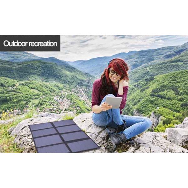 Multi Functional Solar Panel Cell Phone Charger 21W Three Proofings Solar Folding Bag