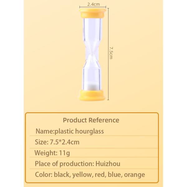 Plastic Decorative Hour Glasses , One Minute Sand Timer Hourglass