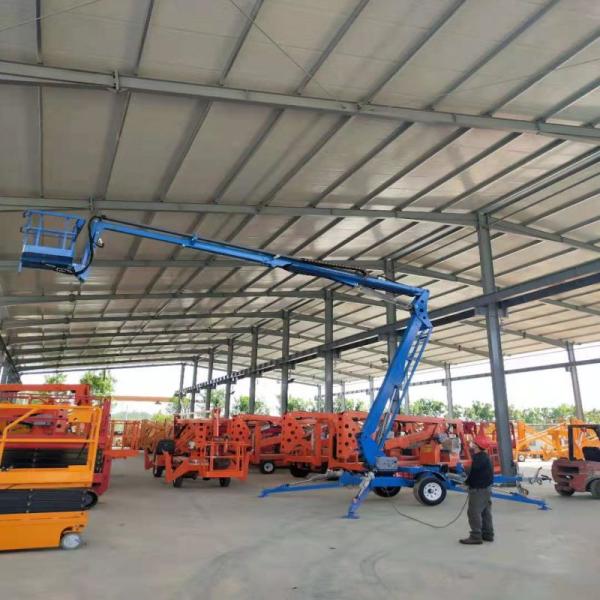 Trailer Type Folding Arm Electric Lifting Platform Electric Towable Boom Lift