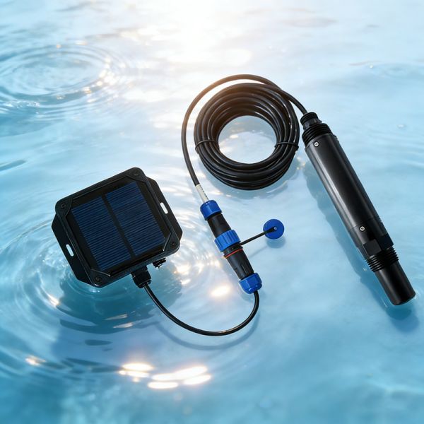 LoRaWAN Solar Water EC Conductivity Sensor | for Hydroponics, Aquaculture, Salinity Monitoring | OEM Support, CE Certified