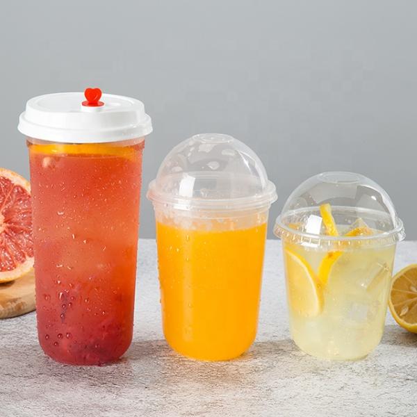 ODM Double Wall Plastic Bubble Tea Cups For Iced Coffee Cup Pp Injection