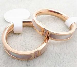Buy cheap 316L stainless steel  shell ring with rose color LRX45 product