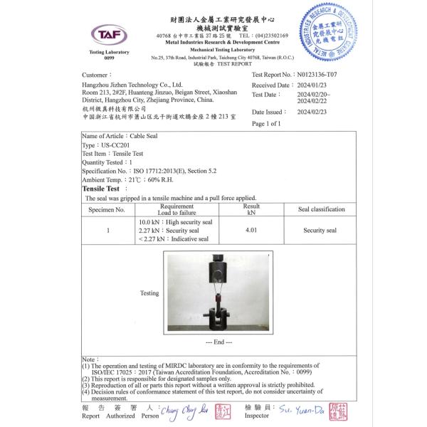 26*22mm Markable Area Tamper Proof Security Container with 4.01 KN Tensile Strength and Pull Tight Locking Mechanism