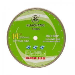 China 350mm Turbo Diamond Blade 14 In 25.4mm Bore For Granite Marble Tiles Hot Press on sale