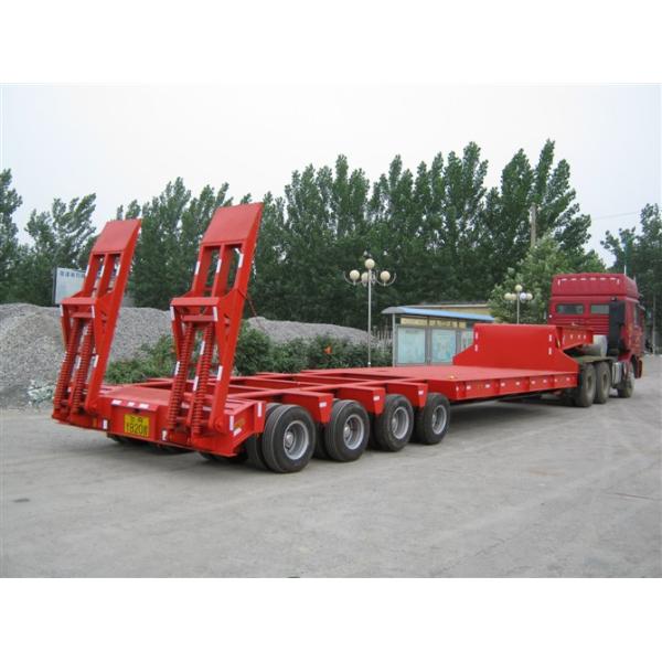 Semi-Trailer 4 Axles 13.73m 75 Tons 80ton Lowbed Flat Low Bed Loader in Qatar