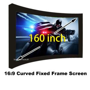Buy cheap Amazing Picture Screen 160 Inch Curved Fixed Frame Projector Screens 16:9 Scale from wholesalers