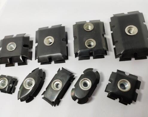 Star Type Plate Insert Threaded Nut / Carbon Steel External Teeth Nut 8.8 Grade