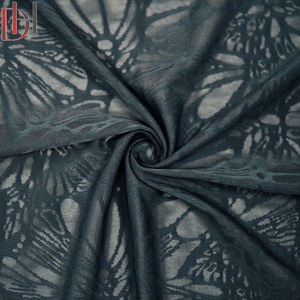 Ice Silk Oilproof Tricot Jacquard Fabric Customized 88% Polyester 12% Spandex