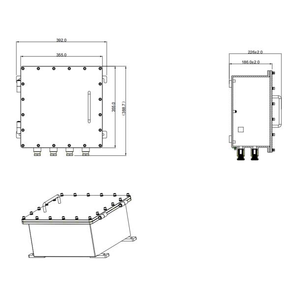 Stainless Steel Exd type Explosion-Proof Anti-Corrosion Square Junction Box