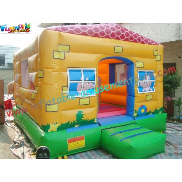 Peppa Pig Commercial Bouncy Castles , Popular Mini Inflatable House For Childrens