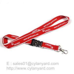 China Woven Frame Polyester Lanyard with Metal Detachable Buckle, Woven Framed Ribbons on sale