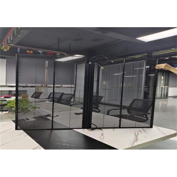 P3.9 High Transparency LED Grille Panel 600-800cd Brightness for Indoor Advertising Screen