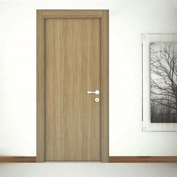 Bathroom Wood Plastic Composite Doors Customized Color , 19-40mm Door Frame Thickness
