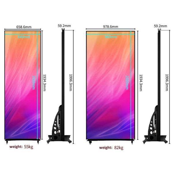 Floor Standing P2.5 Large Poster Advertising Machine LED Digital Advertising Screen Price