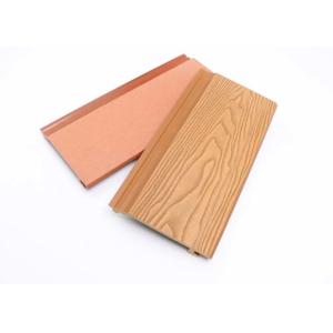 Wood Plastic Composite Exterior Wall Panel Co Extruded Fluted WPC Cladding Panel