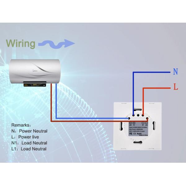 20A Tuya Smart Boiler Switch 4000W 3 Gang Smart Switch For Hot Water Heater