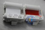 Thermal label printer ribbon use 100mm*10m red white pvc label compatible for