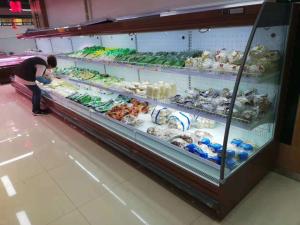 China Commercial Refrigerated Food Display Cabinets With Adjustable Shelves on sale