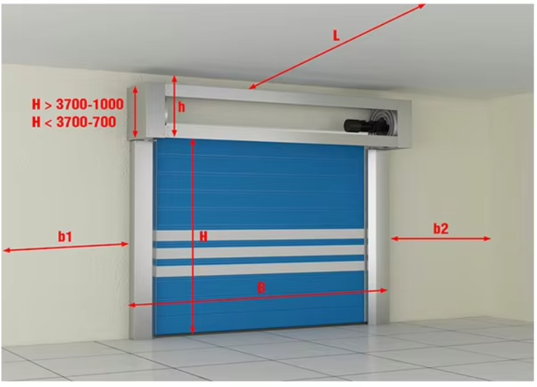 Full View High Speed Aluminum Spiral Roll Up Shutter Door For Metal Processing Plants