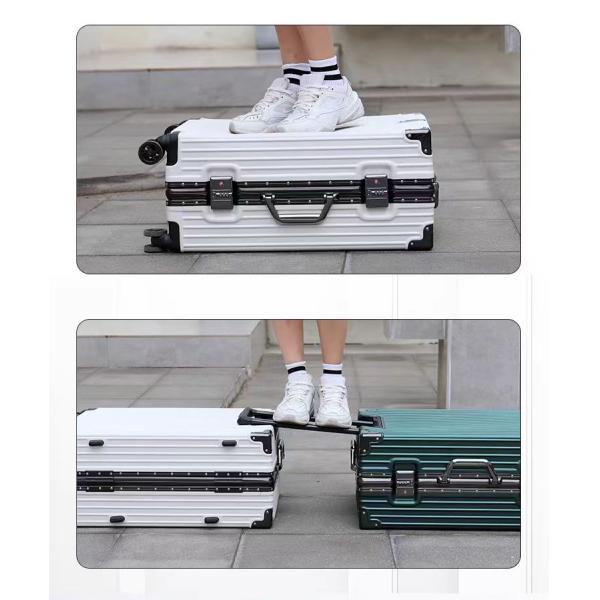 TSA Lock Durable Large 360° Spinner Wheels Luxury Aluminum Frame Travel Suitcase for Business Fashionable Holiday Travel